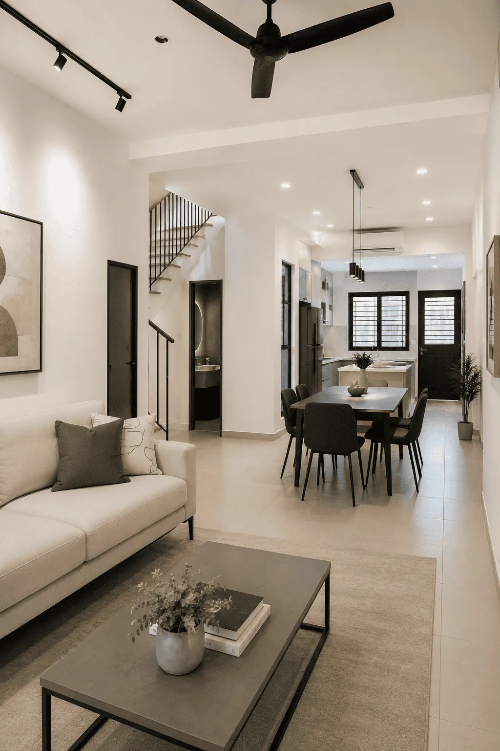 Bright, spacious living room with contemporary design, perfect for home renovation and remodeling.